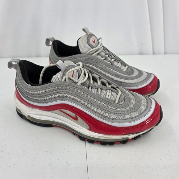 Nike Air Max \'97 University Red Pure Platinum Men\'s Size 9.5 921826-009‎ Read.